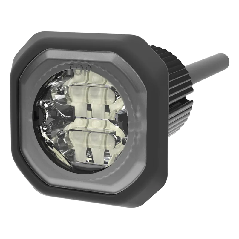 Estrobo Empotrable de 6 LED, Ambar/Blanco, Lente Transparente ECCO ED9040AW