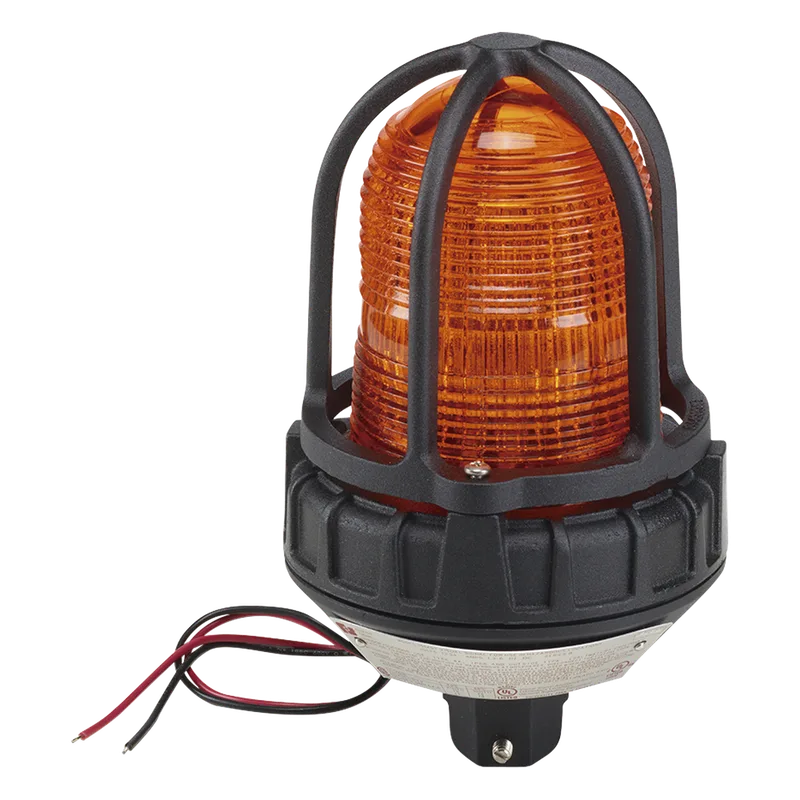 Luz estroboscópica para ubicaciónes peligrosas, montaje tipo tubo, 12-24 VCD, color Ámbar FEDERAL SIGNAL INDUSTRIAL 151XST-012024-A