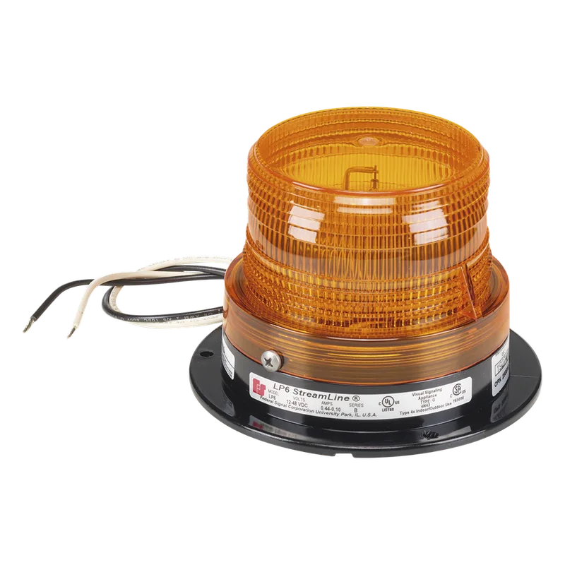 Luz Estroboscópica LED / Modelo LP6 / 12-48 Vdc y 120-240 Vac / 2.0 Joules / 65-95 Destellos por Minuto / Montaje en Superficie / Interior y Exterior / UL1638 FEDERAL SIGNAL INDUSTRIAL LP6-120-A