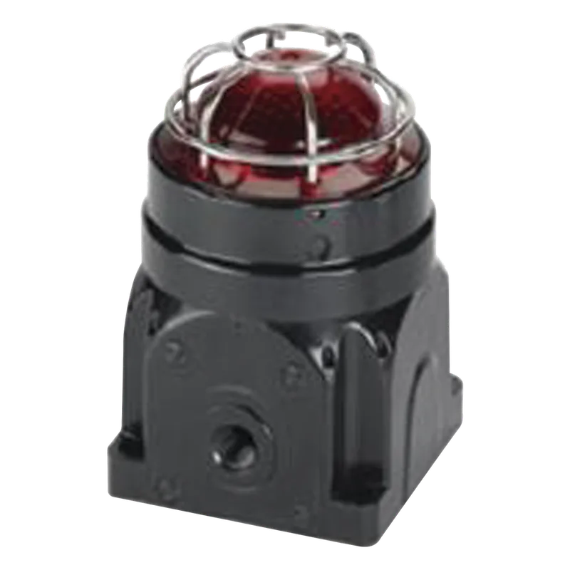 Baliza LED para Ubicaciones Peligrosas / Serie Global G-LED / Ex d Ignífugo / 120-240 VCA / Lente Roja / 8 Patrones de Parpadeo / IP66 / ATEX-IECEx FEDERAL SIGNAL INDUSTRIAL G-LED-AC-D-R