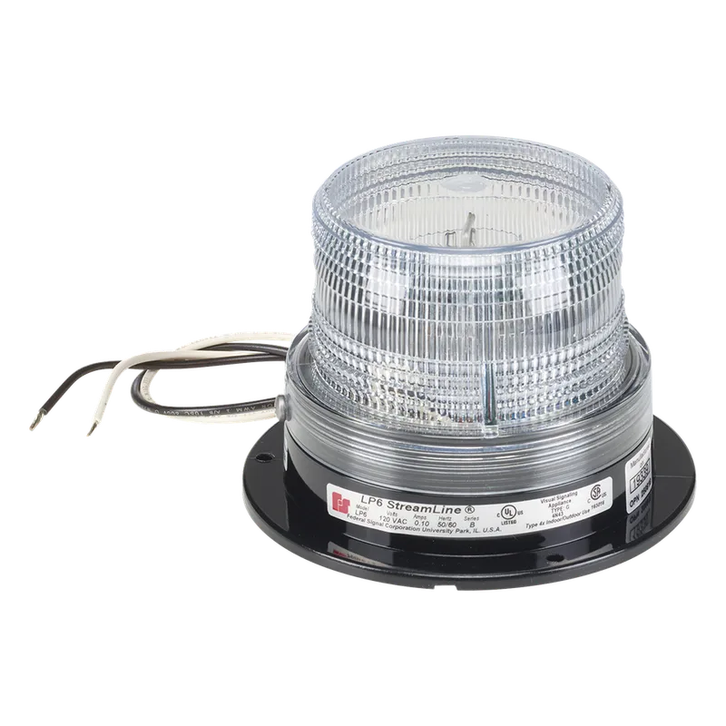 Luz Estroboscópica LP6 Streamline / 2.0 Joules / 65-95 FPM / 120 Vac / Montaje en Superficie / Interior y Exterior / UL1638 FEDERAL SIGNAL INDUSTRIAL LP6-120-C