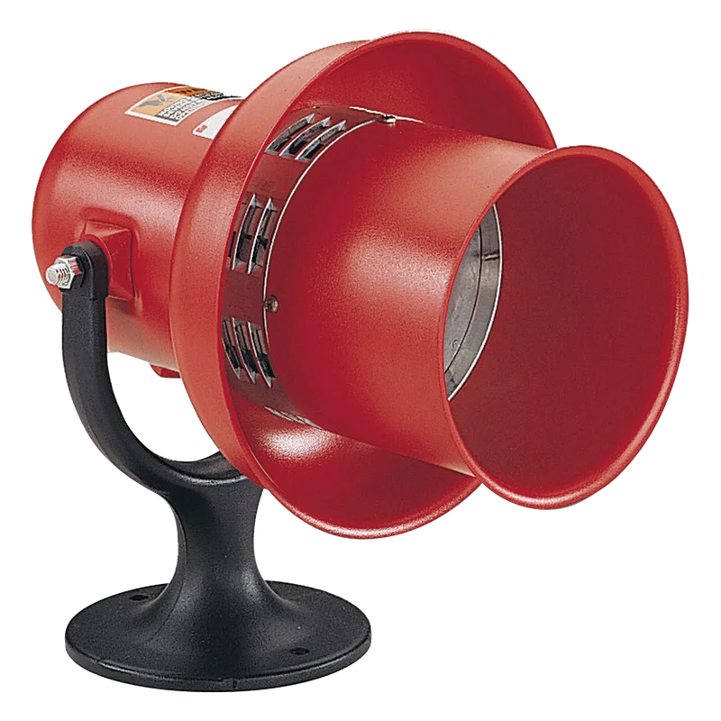 Sirena de alarma general, UL y cUL, 120 Vca/cd, roja FEDERAL SIGNAL INDUSTRIAL L-120