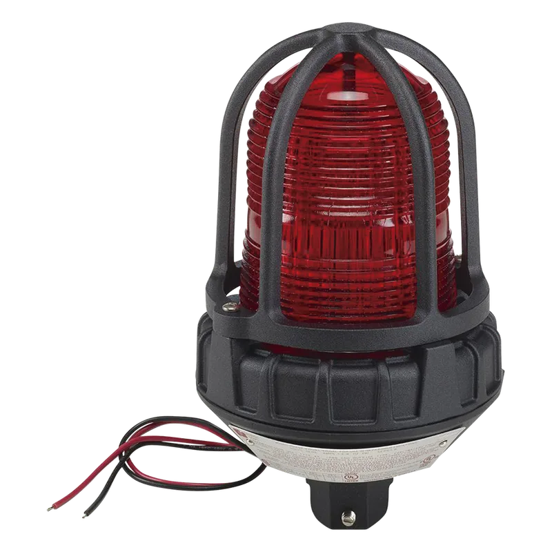 Luz estroboscópica para ubicaciónes peligrosas, montaje tipo tubo, 12-24 VCD, color Rojo FEDERAL SIGNAL INDUSTRIAL 151XST-012-024-R