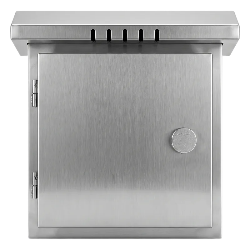 Gabinete para Exteriores de Acero Inoxidable SUS201 / Cilindrico con Techo Inclinado / Ø305 x 195 x 315 mm (12.0 x 7.7 x 12.4 in) / Cerradura con Llave de Seguridad / Compatible con Postes XGAPOLE XGAMPOLE6MACC