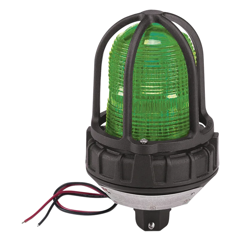 Luz de advertencia LED para ubicaciónes peligrosas, montaje tipo tubo, 24 VCD, LED color Verde FEDERAL SIGNAL INDUSTRIAL 191XL-024-G