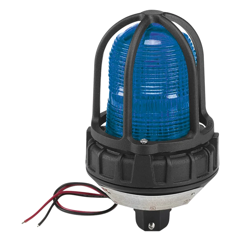 Luz estroboscópica para ubicaciónes peligrosas, montaje tipo tubo, 12-24 VCD, color Azul FEDERAL SIGNAL INDUSTRIAL 151XST-012024-B