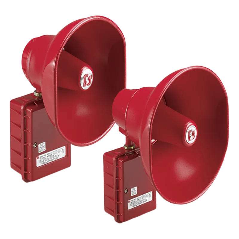 Altavoz amplificado, 15W, Aprobado por CSFM y Listado contra incendios UL, 24 VCD, Color Rojo FEDERAL SIGNAL INDUSTRIAL ASHP-024