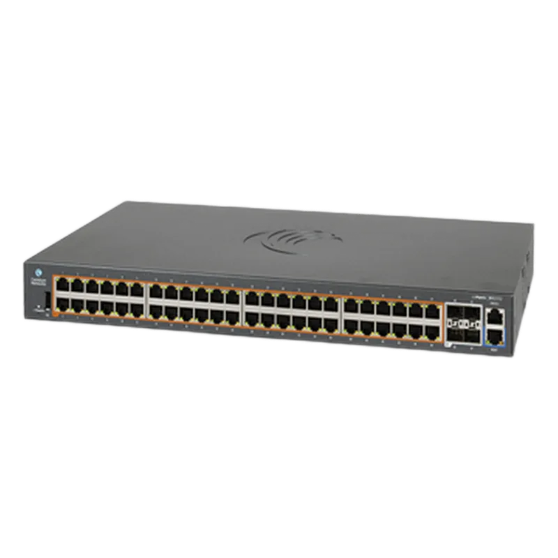Switch Gestionable Capa 2+ / 176 Gbps Throughput / 48 Puertos Gigabit PoE+ / 4 SFP+ 10 Gbps Uplink / Política de Automatización / cnMaestro On-Premises / 5 Años Garantía CAMBIUM NETWORKS MXEX2052GXPA00