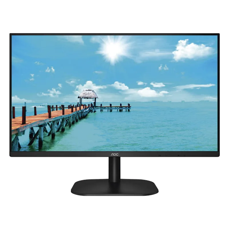 Monitor LED de 27" VESA, Resolución 1920 x 1080 Pixeles, Entradas de Video VGA / HDMI. Panel IPS LCD Backlight LED. Ultra Delgado AOC 27B2H