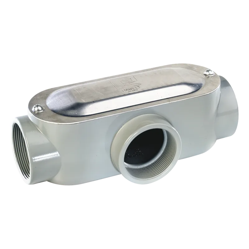 Caja oval roscada tipo T de 2 1/2" s (63.5 mm) incluye tapa y tornillos. RAWELT OT-0309C