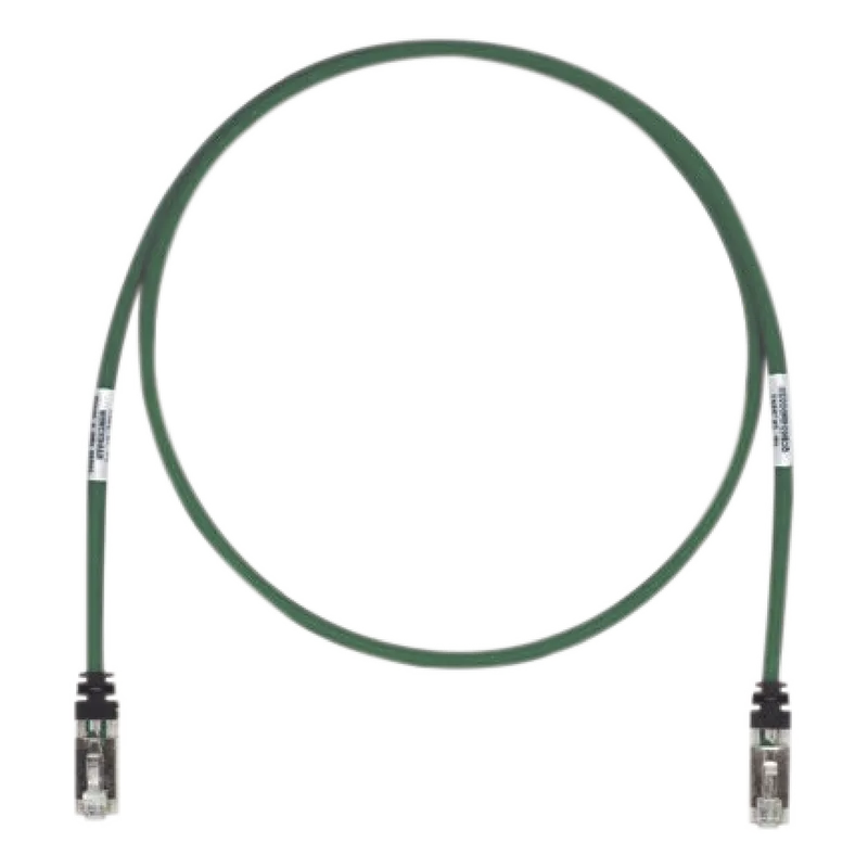 Patch Cord Cat6A, Blindado S/FTP, CM/LS0H, 2.13 Metros (7 Pies), Color Verde PANDUIT STP6X7GR