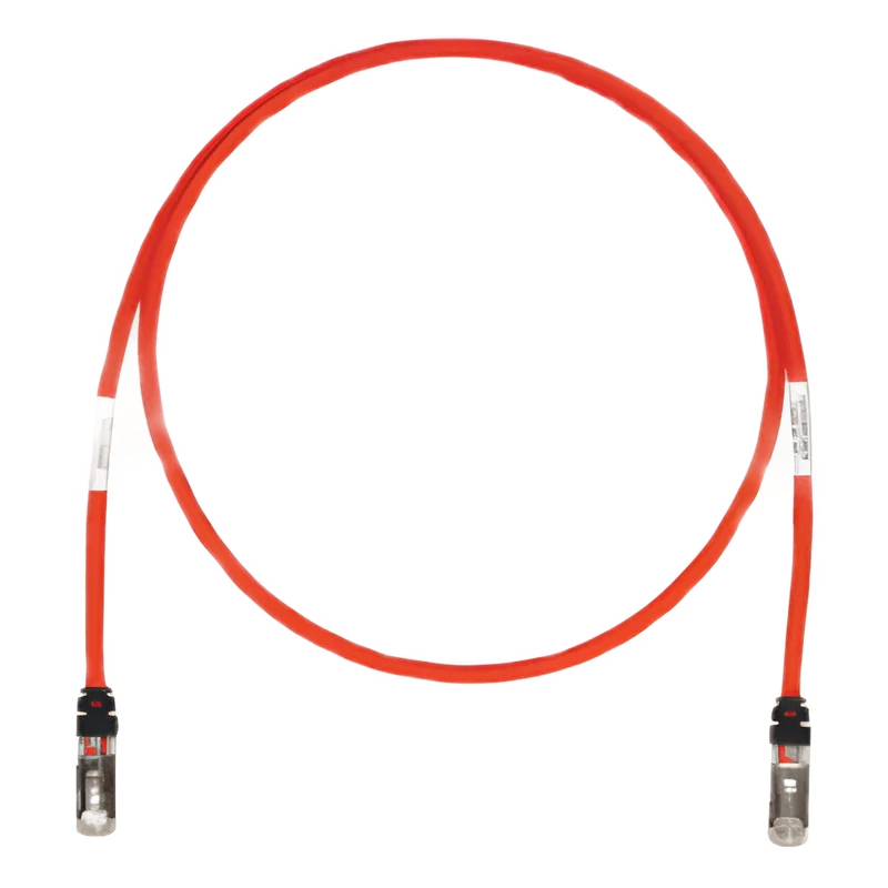 Patch Cord Cat6A, Blindado S/FTP, CM/LS0H, 1.52 Metros (5 Pies), Color Rojo PANDUIT STP6X5RD