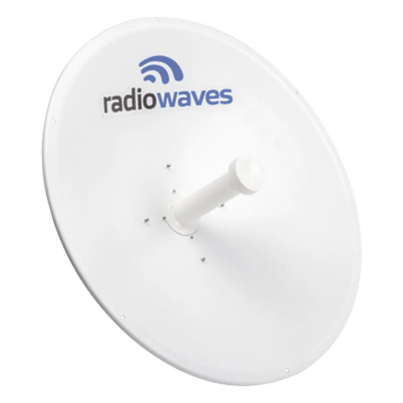 Antena Direccional de alto desempeño, Dimensiones (2 ft), Ganancia de 29 dBi, 4.9-6 GHz, Conectores N-hembra, Fácil instalación, Preensamblada, Montaje incluido RADIOWAVES SPD2-5WNS