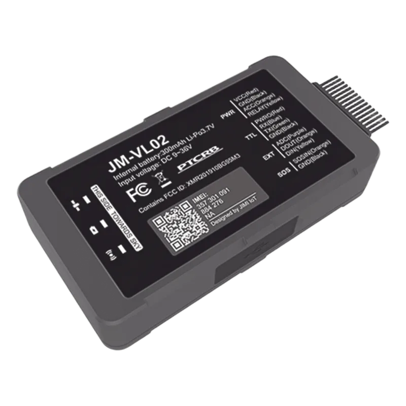 Localizador GPS con tecnología 4G / antena satelital y antena GSM internas / múltiples alarmas / paro de motor remoto / botón de pánico JIMIIOT VL02