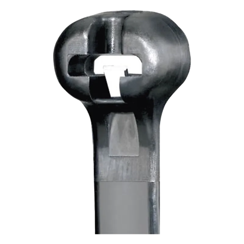 Cincho de Nylon 6.6 Dome-Top®, Con Lengüeta de Bloqueo de Acero Inoxidable, 305 mm largo x 4.7mm ancho, Color Negro, Exterior Resistente a Rayos UV, Paquete de 1000pz PANDUIT BT3S-M0