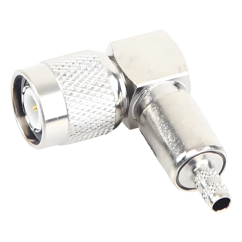 Conector TNC Macho en Ángulo Recto para Cable RG-58/U, LMR-195 Níquel/ Oro/ Teflón.â€‹ RF INDUSTRIES,LTD RFT-1218