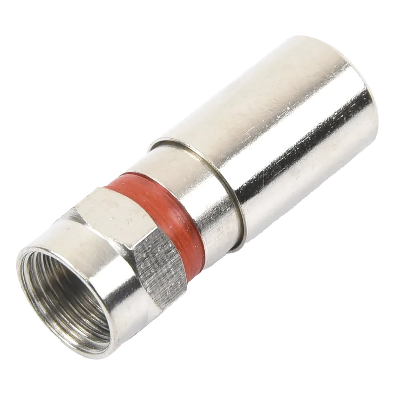 Conector F Macho de Compresión, Metálico para cable RG-59, Cuerpo de Bronce Niquelado. EPCOM TITANIUM TT-CON-510-RG59