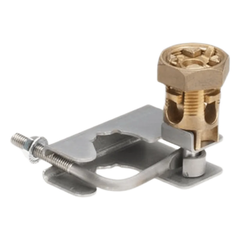 Abrazadera para Tierra Física en Base de Piso Falso, para Cables de 6 a 1/0 AWG. Para Pedestales Circulares de 3/4" y 7/8". PANDUIT GPQC07-1/0