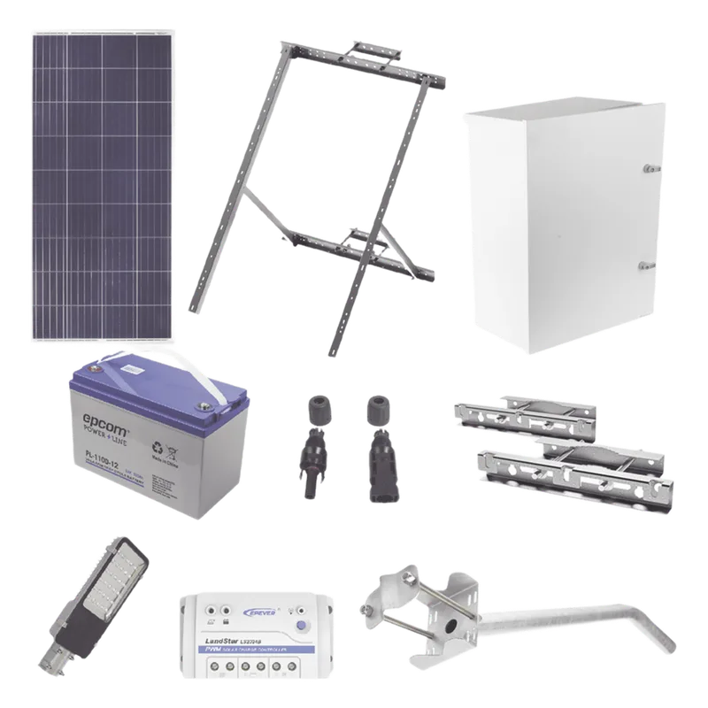 Kit de energía solar para alumbrado de 30 W EPCOM INDUSTRIAL KIT-SL-30W
