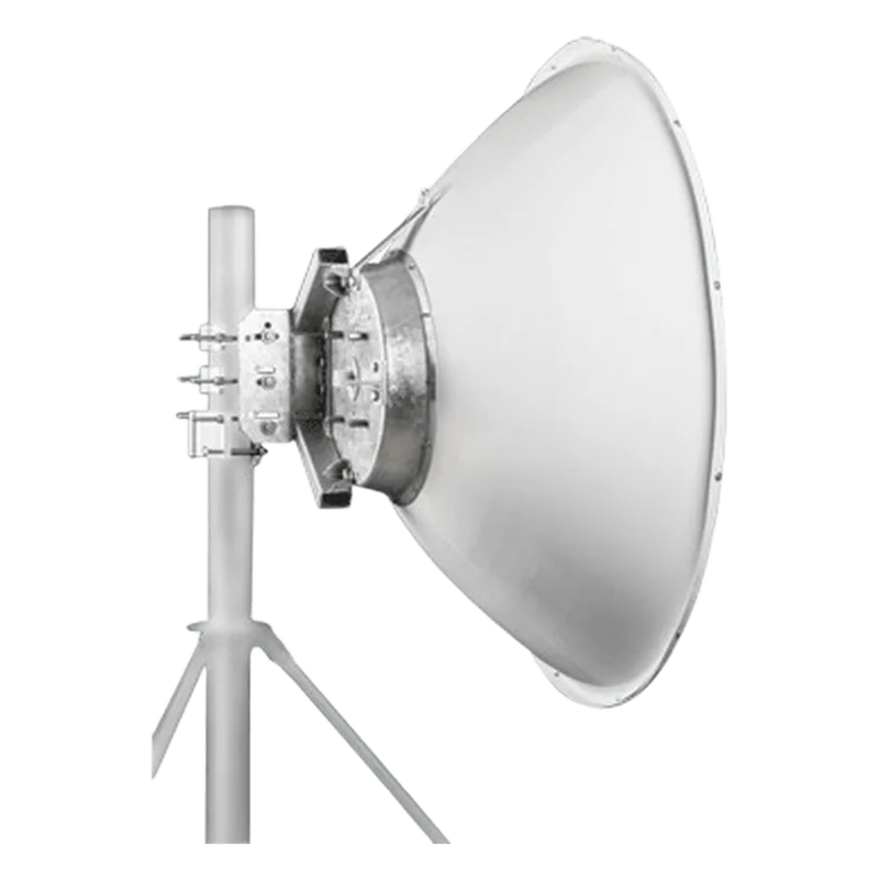 Antena parabólica 4 ft para radio B11 y AF11, ganancia de 40.5 ± 1 dBi, conector guía de onda, Alto aislamiento al ruido en enlaces vecinos, 10-12 GHz, Montaje de acero inoxidable incluido JIROUS JRMD120010/11RA