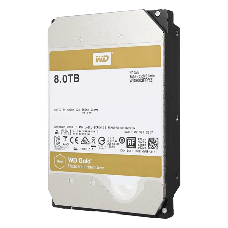 Disco Duro Gold de 8TB / Clase Enterprise / 5 AÑOS DE GARANTÍA Western Digital (WD) WD8004FRYZ