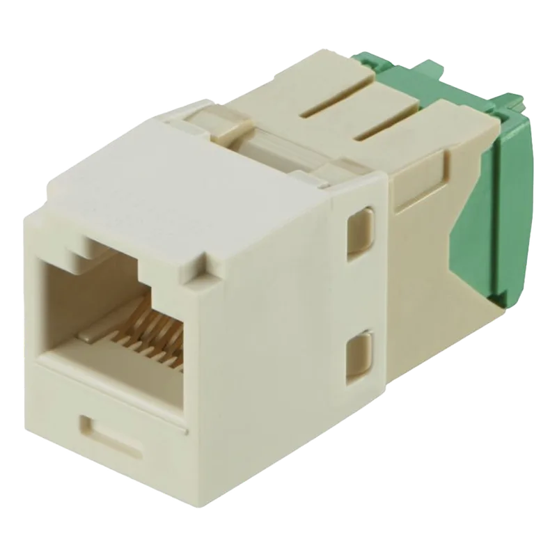 Conector Jack RJ45 Estilo TG, Mini-Com, Categoría 6, de 8 Posiciones y 8 Cables de Calibre 28/30 AWG, Color Blanco PANDUIT CJT688TGWH