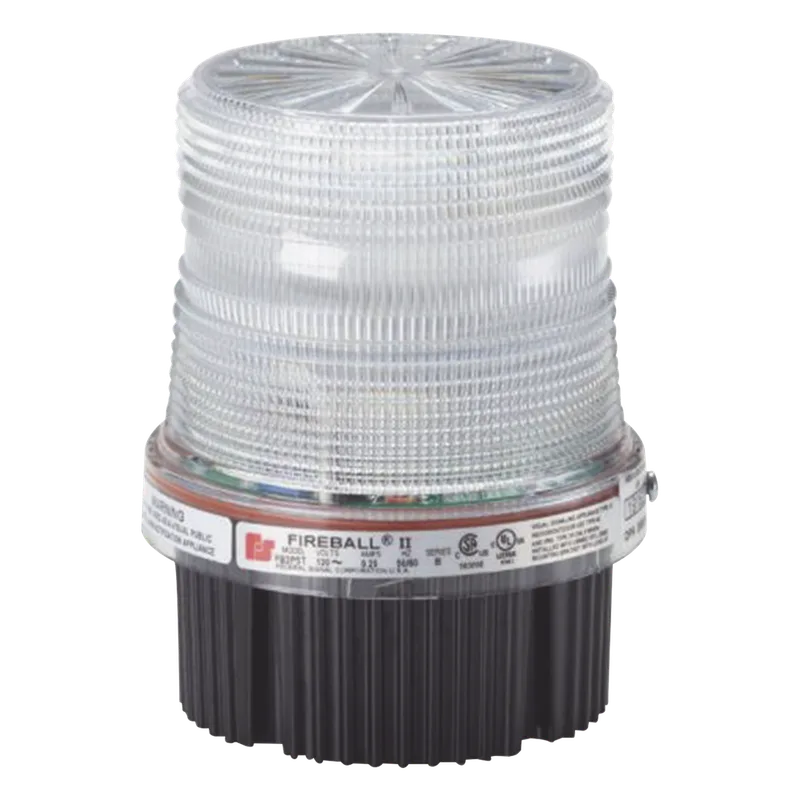 Fireball® LED Luz de advertencia Listado por UL y cUL 12-24 VCD Color Claro FEDERAL SIGNAL INDUSTRIAL FB2LED-012024-C
