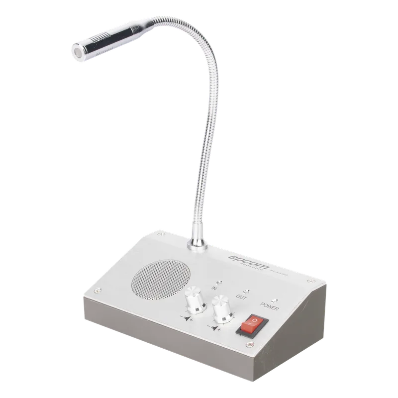 Sistema de Intercomunicación | Ideal para Ventanillas | Audio de voz de dos vías | 12V/1A 3W | Micrófono Interior + Micrófono Exterior EPCOM PROAUDIO SF-3300