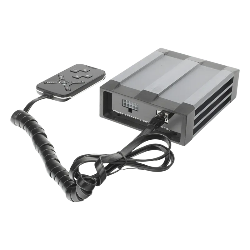 Sirena Vehicular de 100W de Potencia, Con Controlador Unimando Para Tonos, 2 Salidas Auxiliares y Microfono EPCOM INDUSTRIAL SIGNALING X100S