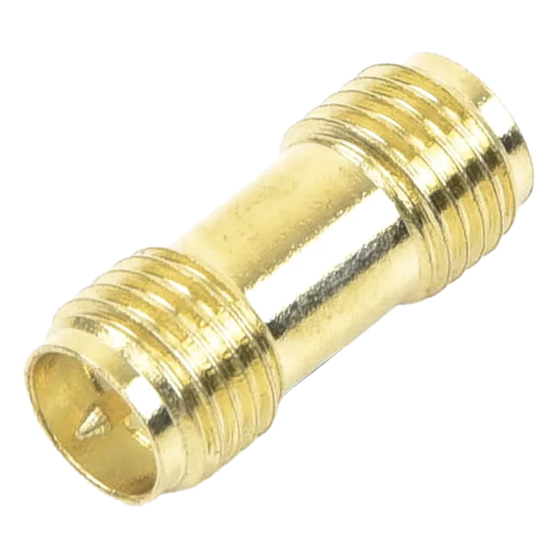 Adaptador Barril de SMA Hembra Inverso a SMA Hembra Inverso, Oro/ Oro/ Teflón, EPCOM TITANIUM TT-COU-SMA-2RP-F