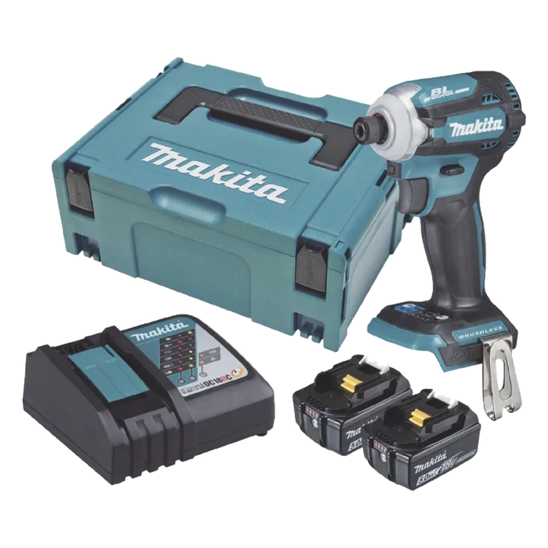 Atornillador de Impacto 18 Vcc, 3,800 RPM, 180N.m. Incluye: estuche MAKPAC, Cargador y 2 Bat. 5Ah MAKITA DTD-171-RTJ