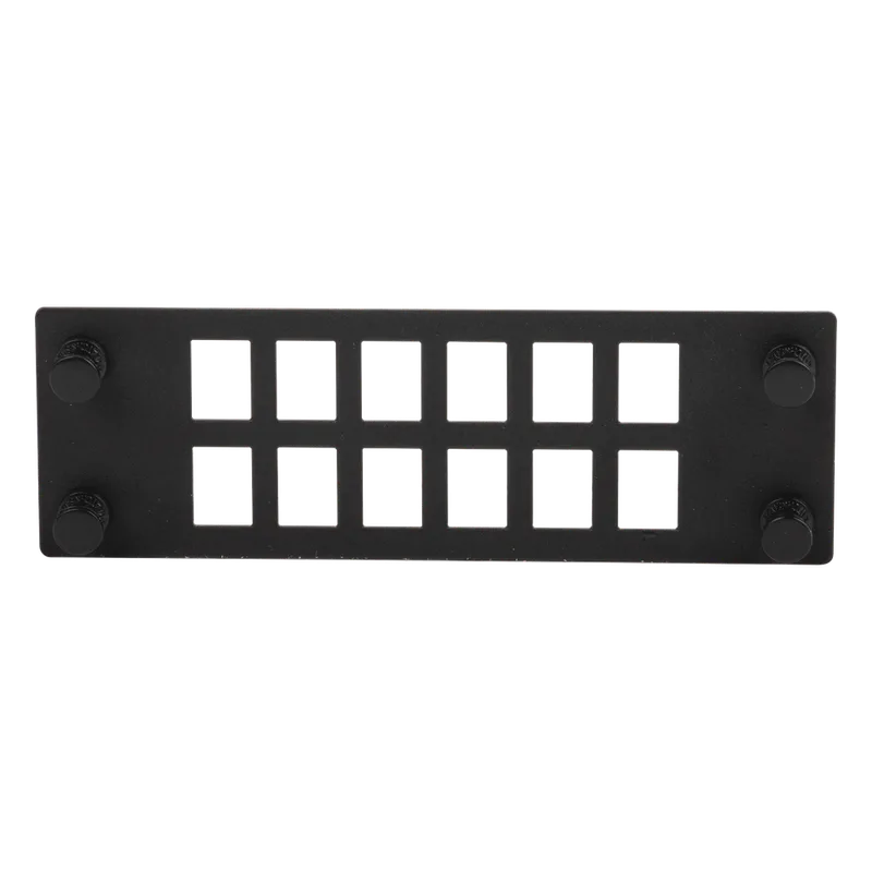 Placa Para 12 Adaptadores de Fibra Óptica, Uso con Gabinetes FPONE3 y FPONE4 PANDUIT FPONEAP12