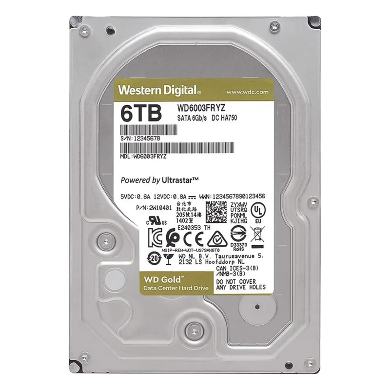 Disco Duro Enterprise 6TB WD GOLD Western Digital (WD) WD6003FRYZ