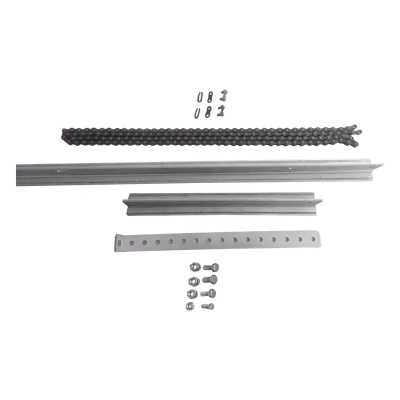 Extensión de Riel Tipo T para Portones / 1 Metro / Cadena de Alta Resistencia 2 mts / Conector Modular para Múltiples Secciones / Compatible con ACCESSRAILT3 / Bracket y Tornillería Incluidos ACCESSPRO ACCESS-EXT-RAILT