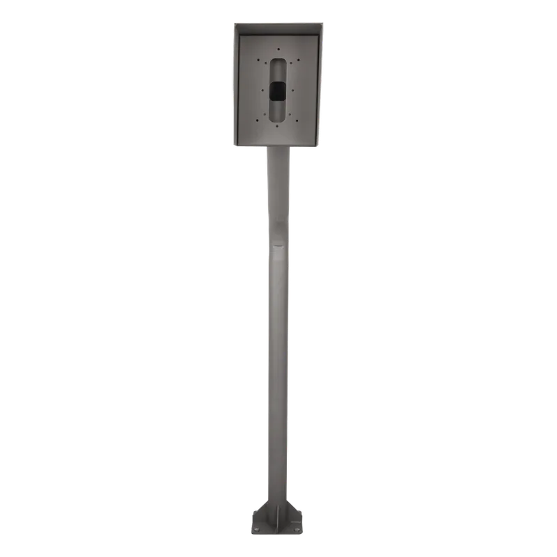 Poste y Cubierta industrial para montaje de Porteros IP Fanvil y Grandstream, altura de 1.2 metros, pintura electrostática color gris. EPCOM INDUSTRIAL POSTEINT-KIT