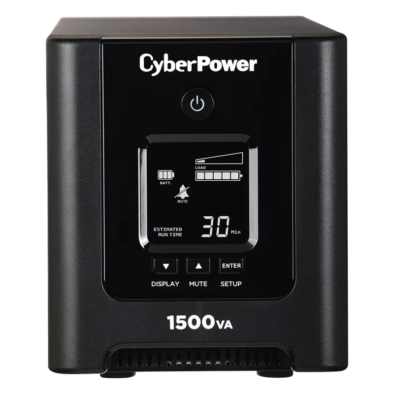 UPS de 1500 VA/1050 W, Topología Línea Interactiva, Entrada 120 Vca NEMA 5-15P, Onda Senoidal Pura, Tipo Mini Torre, Con 8 Tomas NEMA 5-15R CYBERPOWER OR1500PFCLCD