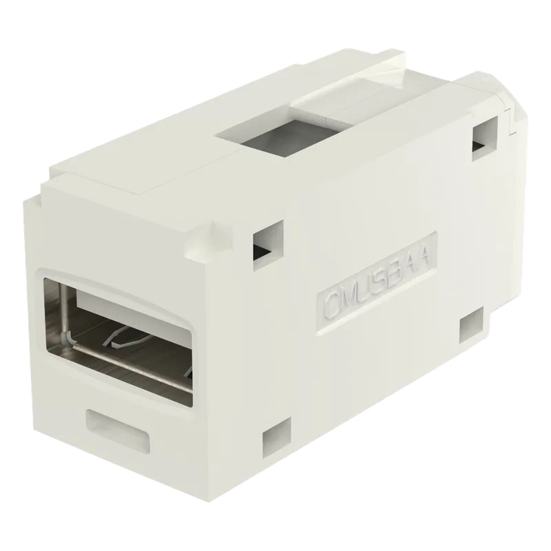 Módulo Acoplador USB 2.0, Hembra a Hembra, Tipo Mini-Com, Color Blanco Mate PANDUIT CMUSBAAIW