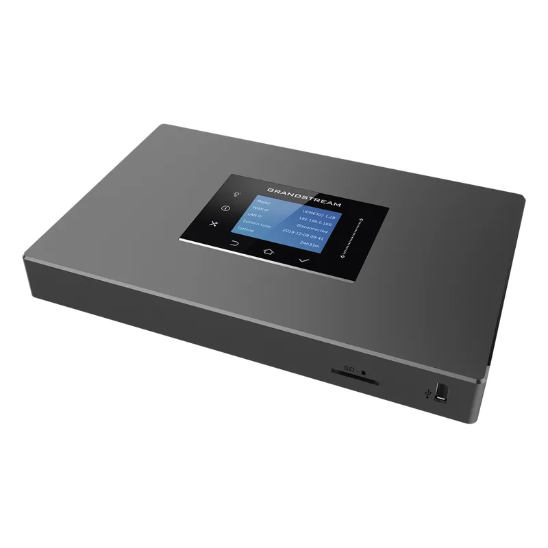 Conmutador IP-PBX para hasta 500 usuarios y 75 llamadas simultaneas, 1FXO, 1FXS, para solución de comunicaciones unificadas y colaboración GRANDSTREAM UCM-6301