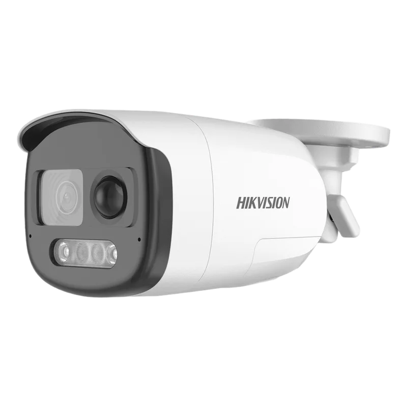 [ColorVu] Bala TURBOHD 2 Megapixel (1080p) / Imagen a Color 24/7 / Lente 2.8 mm / Luz Blanca 40 mts / Exterior IP67 / WDR 130 dB / Sensor PIR / Sirena Integrada / Salida de Audio Estrobo ROJO - AZUL / Micrófono Integrado HIKVISION DS-2CE12DF3T-PIRXOS