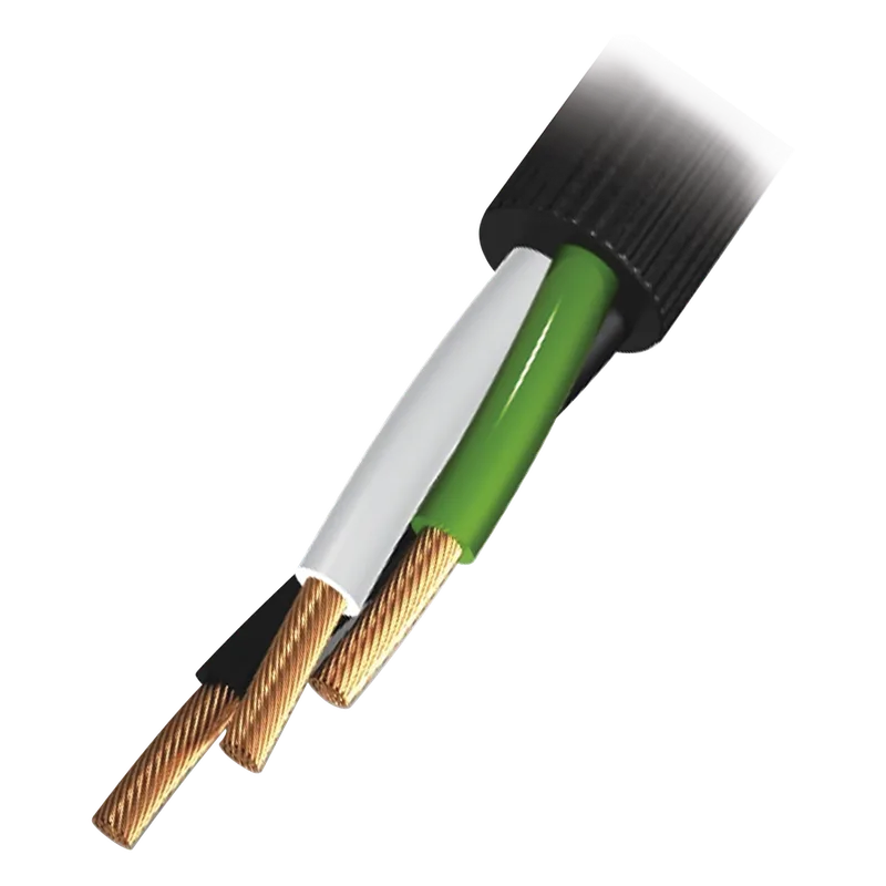 Cable Eléctrico de Uso Rudo 3 Hilos Calibre 16 AWG, Hasta 600 V. Rollo de 100 m. INDIANA RQ36/100M