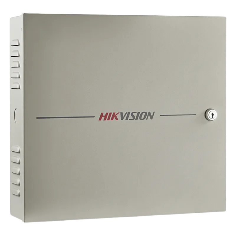 Controlador de Acceso / 4 Puerta / 8 Lectores Huella y Tarjeta / Integración con Video / 100,000 Tarjetas / Incluye Gabinete y Fuente de Alimentación 12Vcc/8A / Soporta batería de respaldo HIKVISION DS-K2604T