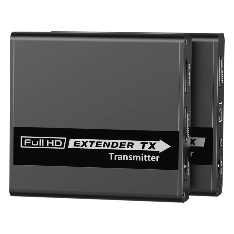 Kit Extensor HDMI para distancias de 70 metros / Soporta resoluciones 720 y 1080P @ 60 Hz / Cat 6, 6a y 7 / Cero Latencia / Uso 24/7 / HDR10 / Salida Loop / Configuración EDID / Soporta control remoto del equipo fuente / Salida de audio de 3.5mm EPCOM TITANIUM TT223