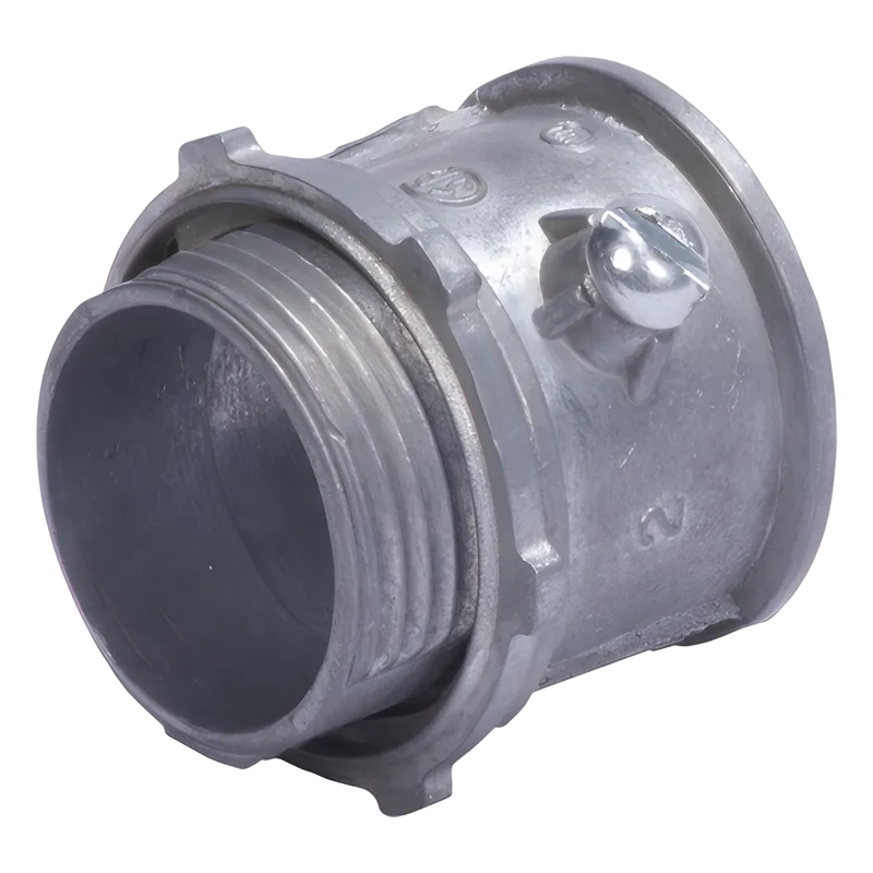 Conector 1" (25mm) pared delgada con tornillo tipo americano galvanizado etiqueta verde JUPITER JU-PD-100-CON
