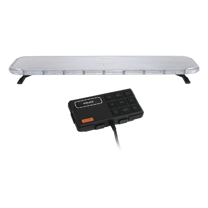 Barra de luces LED de 46" Rojo/Azul/Ambar , De 132 LEDs, Controlador Incluido, Ideal para Equipar Unidades de Seguridad Publica EPCOM INDUSTRIAL SIGNALING X75RBAS