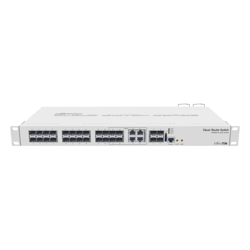 (CRS328-4C-20S-4S+RM) Cloud Router Switch Administrable L3, 4 puertos combo TP/SFP, 20 Puertos SFP, 4 Puertos SFP+ MIKROTIK
