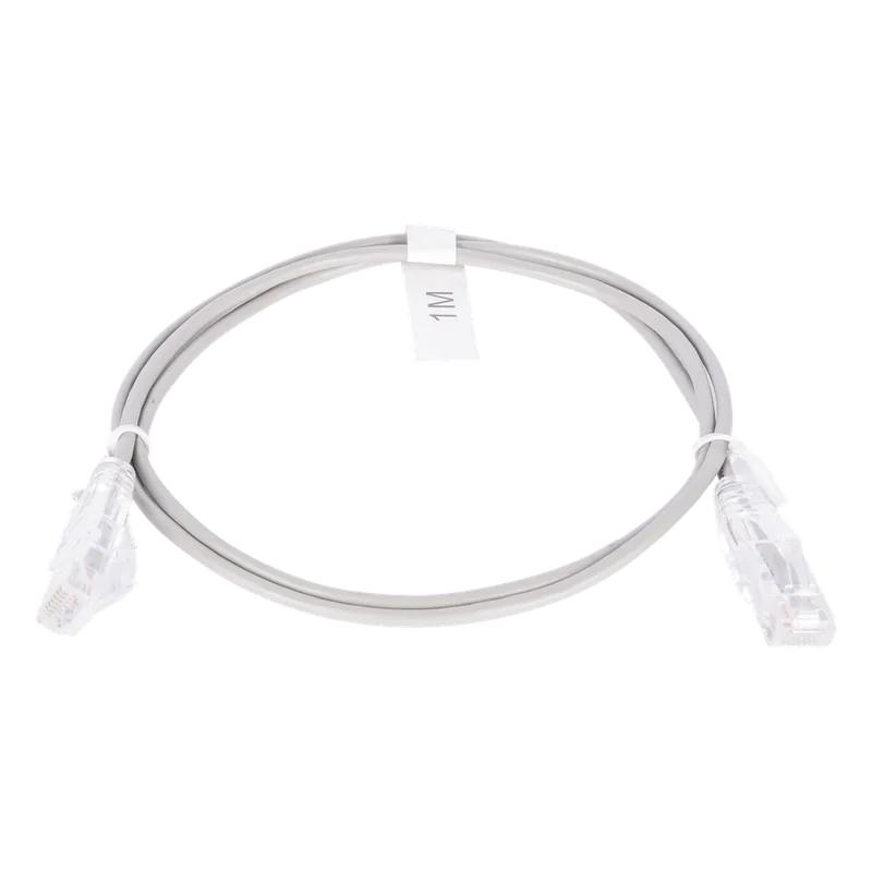 Cable de Parcheo Slim UTP Cat6 - 1 Metro (3.28 Pies), Gris, Diámetro Reducido (28 AWG) LINKEDPRO BY EPCOM LP-UT6-100-GY28