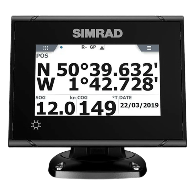 Sistema GPS Simrad P2005 con Antena GS70 / Pantalla Táctil a Color 5 Pulgadas / GPS + GLONASS / Navegador y Brújula GPS / Compatible con Radar, ECDIS y Autopiloto / Conexión Directa con Antena / Escalable con MX Junction Box 000-14129-001