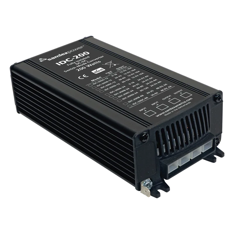 Convertidor Aislado d/200W Ent: 9-18Vcc, Sal: 24 Volts, 8 Amp SAMLEX IDC-200A-24
