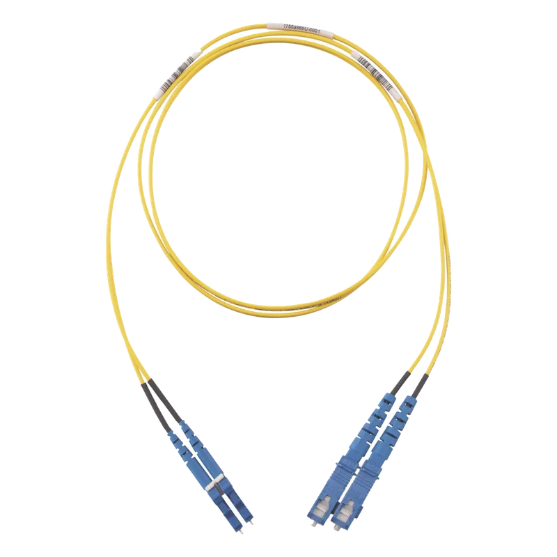 Jumper de Fibra Optica Monomodo 9/125 OS2, LC-SC Duplex, OFNR (Riser), Color Amarillo, 5 Metros (16.40 Pies) PANDUIT F92ERLNSNSNM005