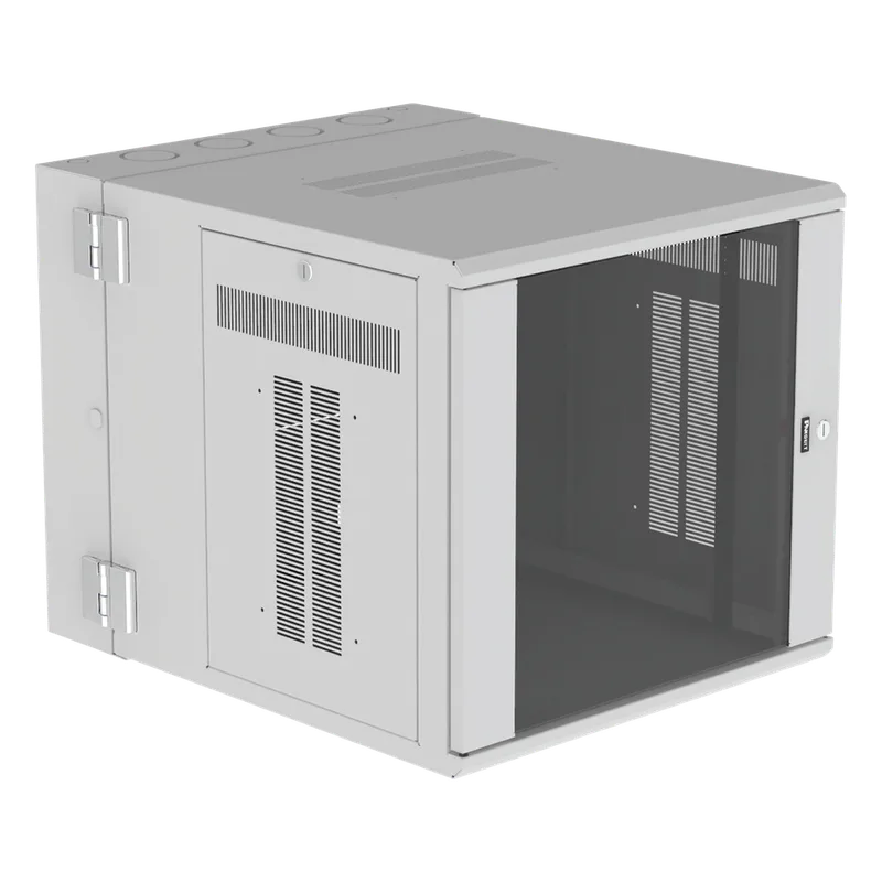 Gabinete PanZone de Montaje en Pared, de 19in, Puerta con Ventana de Seguridad, 12 UR, 762mm de Profundidad, Color Blanco PANDUIT PZWMC1230WH